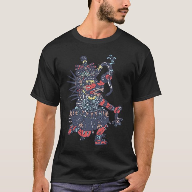 Camiseta Quetzalcoatl  Aztec God of Wind and Air  Aztec Dei (Frente)