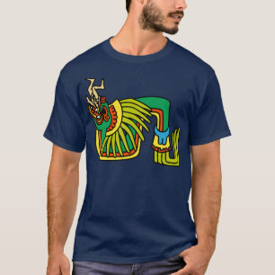 Camiseta Quetzalcoatl Aztec Serpentes Com Penas Mayanas Tol