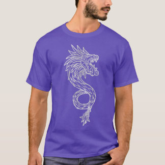 Camiseta Quetzalcoatl Aztec Serpentes Com Penas Mayanas Tol