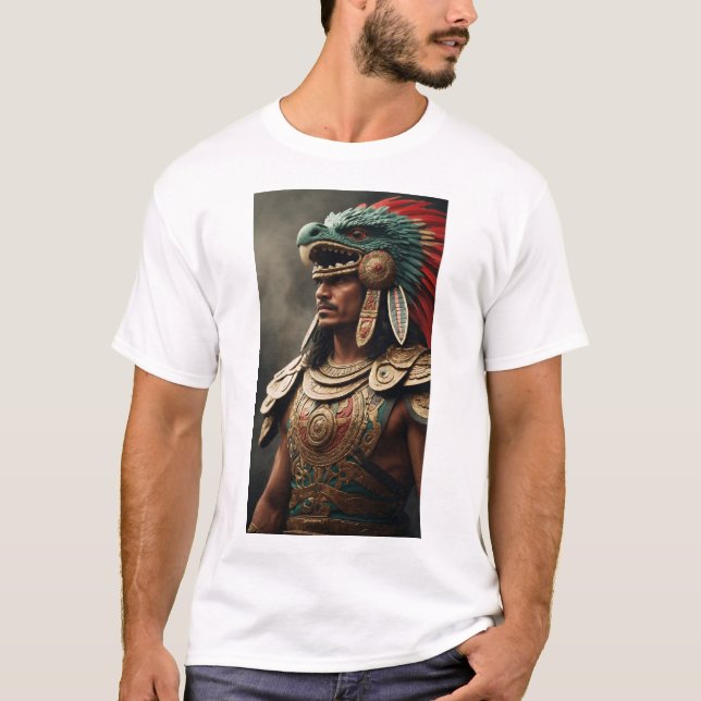 Camiseta Quetzalcoatl - Serpente de Sabedoria Feita (Frente)