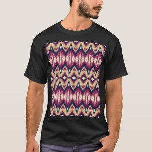Camiseta Quevron azul-rosa, étnico.