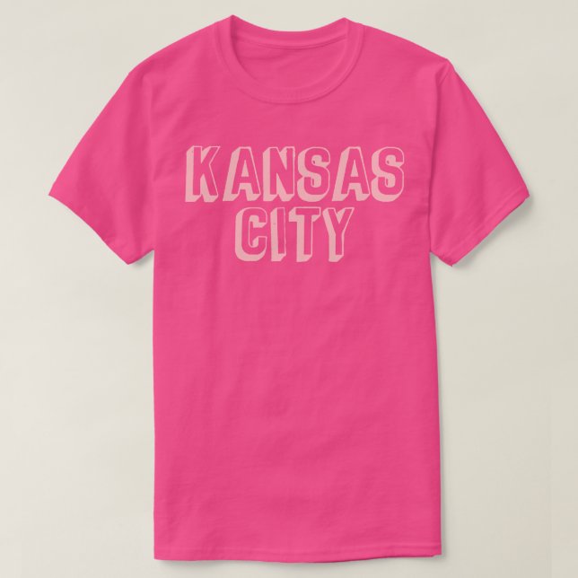 Camiseta Quic Kansas City Block Light Pink (Frente do Design)