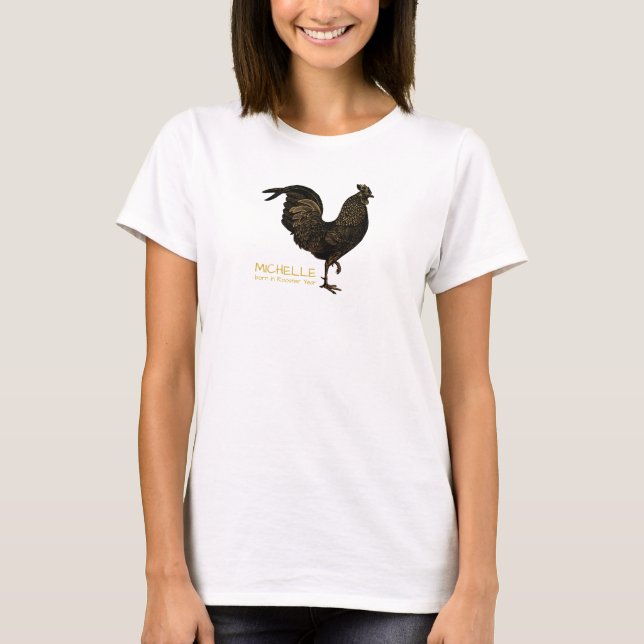 Camiseta Quic Rooster Chinês Novo Ano 2017 Personalizado W (Frente)