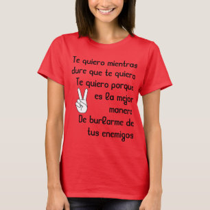 Camiseta Quiero espanhol de Te dos poemas líricos da canç