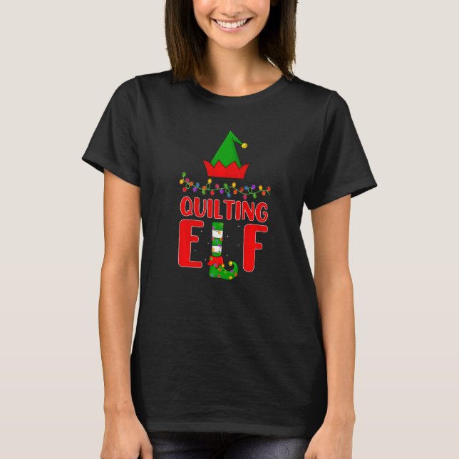 Camiseta Quilling Elf Matching Family Lighting Natal (Frente)