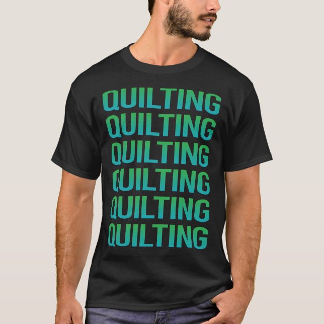 Camiseta Quiltro de Filtro de Texto de Gradação (Frente)