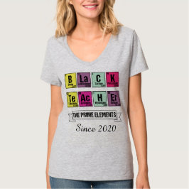 Camiseta Química Black Teacher Prime Elements Black Month