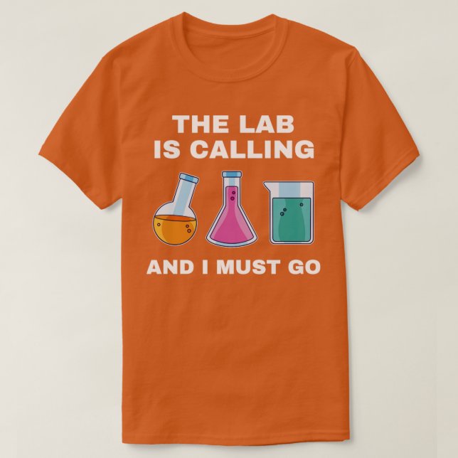 Camiseta Química Ciência Química Funny Lab chama (Frente do Design)