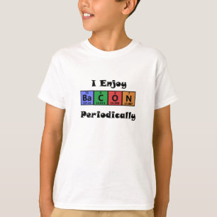Camiseta Química da ciência do bacon da mesa periódica