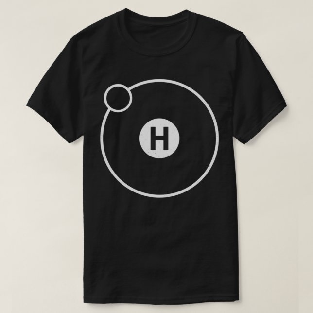 Camiseta Química de Biologia do Atom de Hidrogênio (Frente do Design)