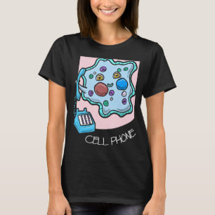 Camiseta Química de Biologia por Telefone Celular de Piadas