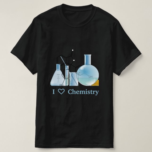 Camiseta Química de equipamento de laboratório (Frente do Design)