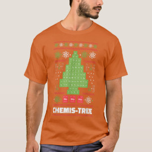 Camiseta Química de Química da Árvore de Natal da Chemistry