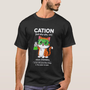 Camiseta Química do Gato Cátion - Ciência Divertida para Ga
