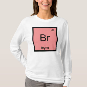 Camiseta Química do Nome Brynn Elemento Tabela Periódica