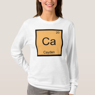Camiseta Química do Nome Cayden Elemento Tabela Periódica