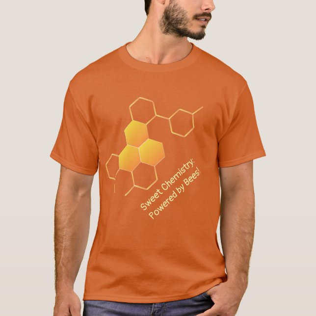 Camiseta Química doce | Honeycomb Projetado para T-Shirt (Frente)