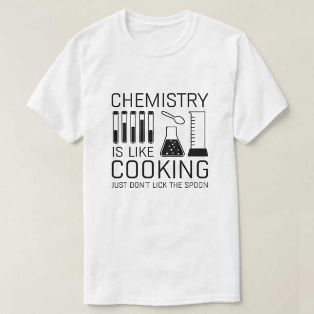 Camiseta Química é como Cozinhar (Frente do Design)