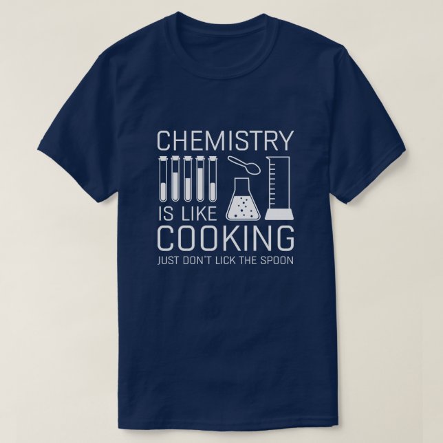 Camiseta Química é como Cozinhar (Frente do Design)