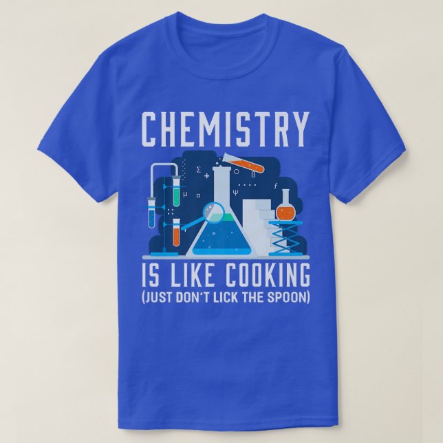 Camiseta Química é como Cozinhar de Química, JokeT-Shirt (Frente do Design)