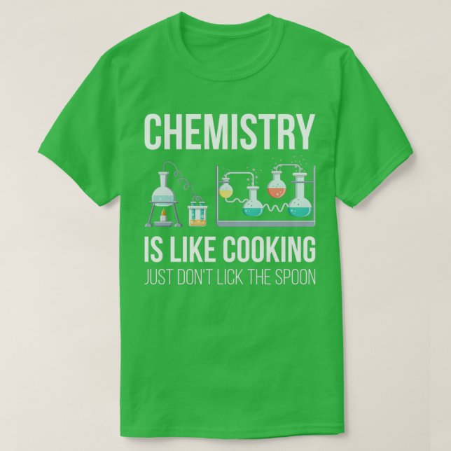 Camiseta Química É Como Cozinhar V Engraçado Professor De C (Frente do Design)