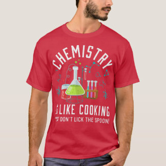 Camiseta Química é como Piada de Química Cozinhar