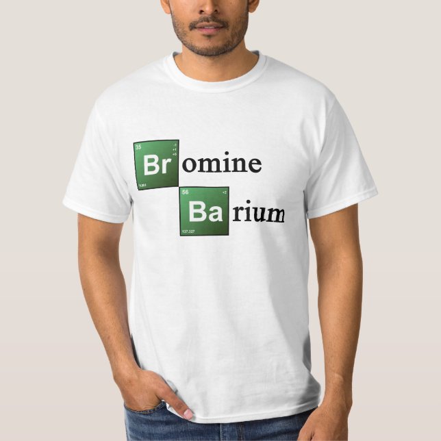 Camiseta Química Elemen da mesa periódica do bromo e do (Frente)