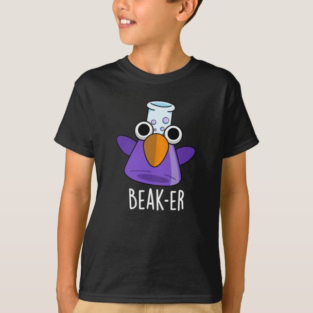 Camiseta Química Engraçada de Beak - Escuro BG (Frente)