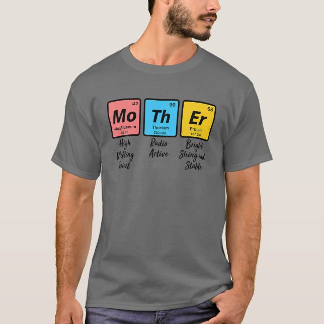 Camiseta Química engraçada do Nerd Mãe Dia de as mães Prese (Frente)