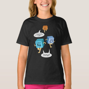 Camiseta Química Engraçada Elementos de Mesa Periódicos