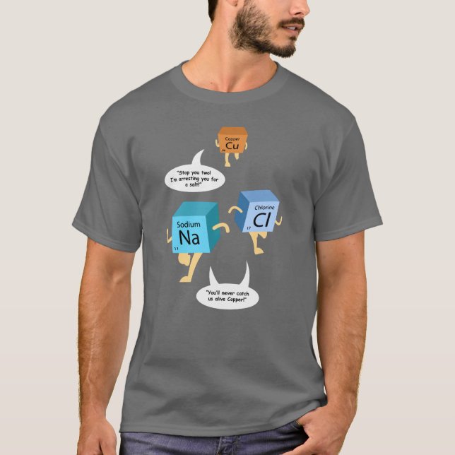 Camiseta Química Engraçada Mesa periódica T-Shirt (Frente)