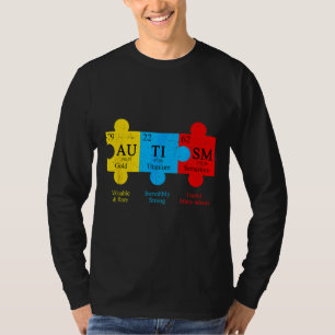 Camiseta Química legal Autismo Conscientista Mês Quebra-cab