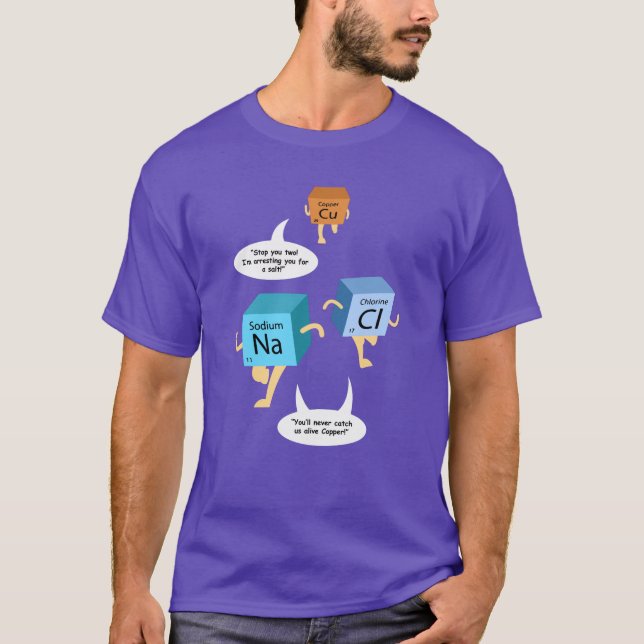 Camiseta Química - Novidade da Mesa periódica (Frente)