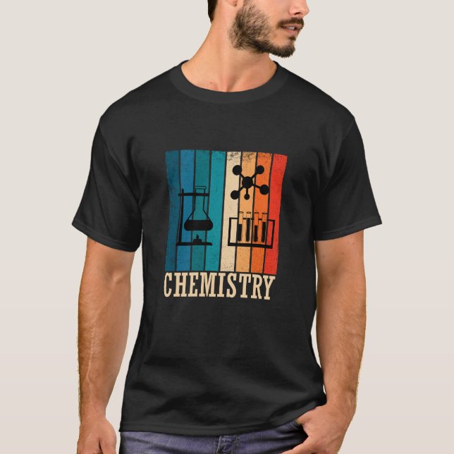Camiseta Química retro-química de vintage solar (Frente)