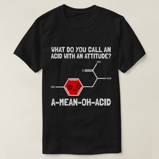 Camiseta Química Trabalho Químico Pun Amino Acid Chemical T (Frente do Design)
