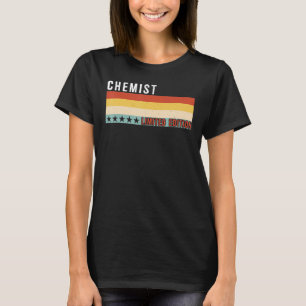 Camiseta Quimicista Profissão de Trabalho Preso de Aniversá