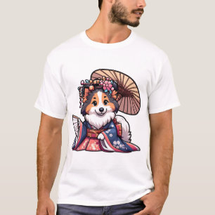 Camiseta Quimono de Cachorro Shetland Sheepdog  