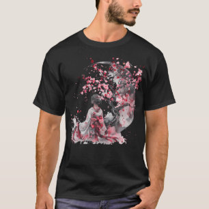 Camiseta Quimono Japonês Geisha Sakura Flor de Cerejeira