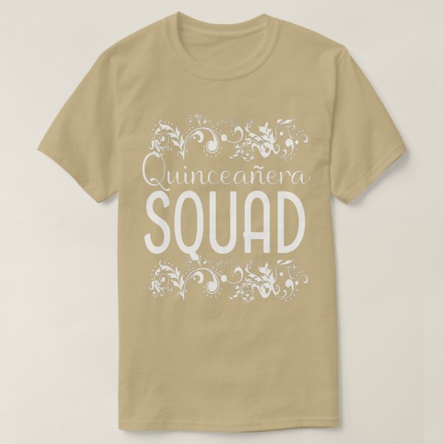 Camiseta Quinceanera Squad Birthday 15 15 Quinze Bestie (Frente do Design)