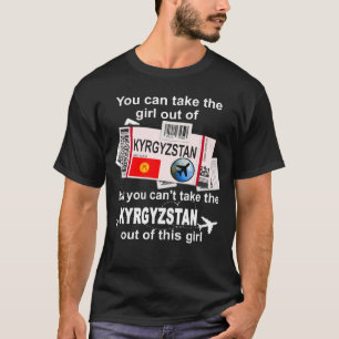 Camiseta Quirguistão Embaraçando Passou Garota Quirguistão 