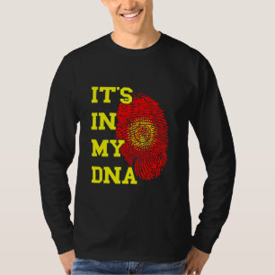Camiseta Quirguistão Está no Meu DNA Quirguiz Raia a Repúbl