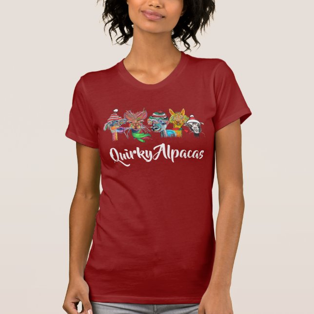Camiseta Quirky Alpacas Chistmas 19a (Frente)