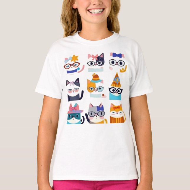 Camiseta Quirky Cat Whimsic Feline Art para Cat Lovers (Frente)