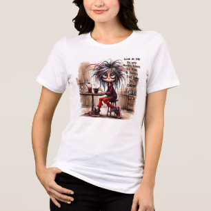 Camiseta Quirky Coffee Lady Risk It