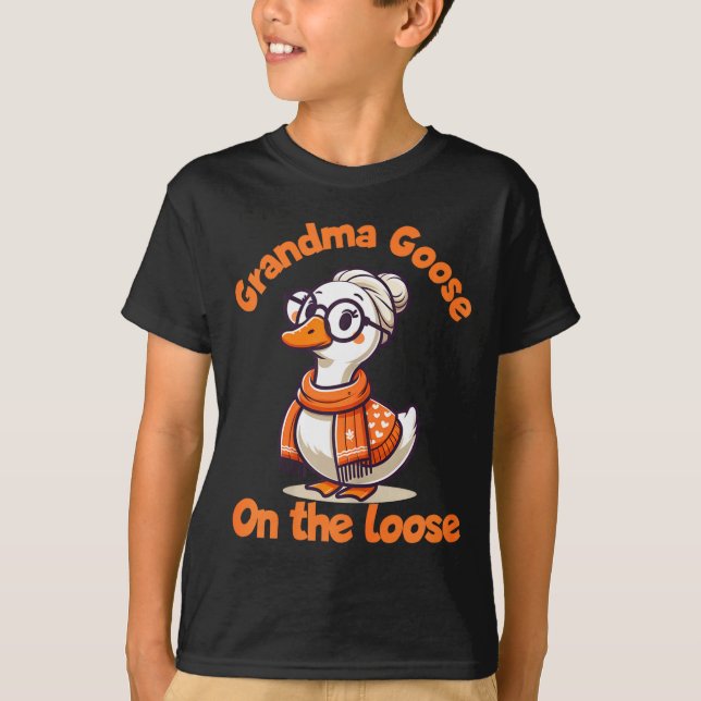 Camiseta Quirky Goose Creations Funny Grandma Goose On The  (Frente)