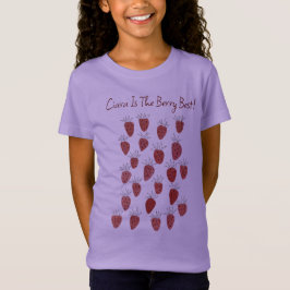 Camiseta Quirky Strawberry Pattern Girls T-Shirt