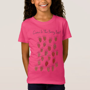 Camiseta Quirky Strawberry Pattern Girls T-Shirt