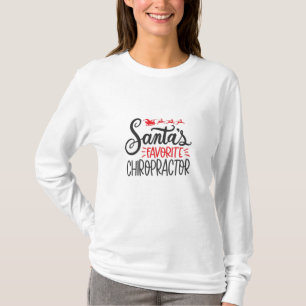 Camiseta Quiroprático Natal Santas Favorito