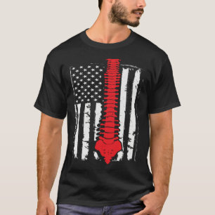 Camiseta quiropraxistas Bandeira dos EUA espinhas para quir