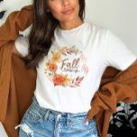 Camiseta Quitação de Fall Wreath<br><div class="desc">Queda Bênção de T-Shirt</div>